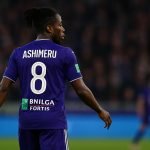 Majeed Ashimeru in actie voor RSC Anderlecht tijdens een wedstrijd