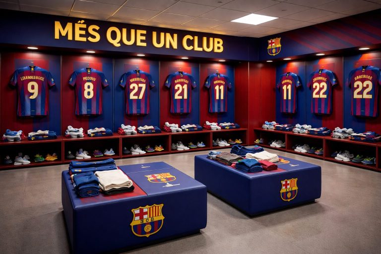 De kleedkamer van FC Barcelona