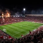 Een kolkend Bosuilstadion van Royal Antwerp FC