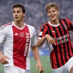 Zlatan Ibrahimovic als speler van PSG en Maximilian Ibrahimovic als speler van AC Milan