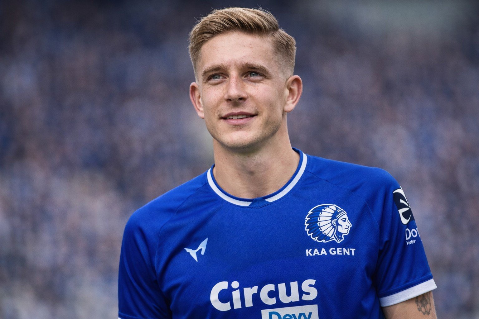 Michal Skoras als een speler van KAA Gent