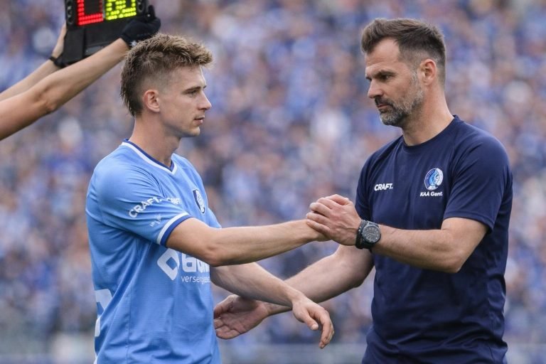 Skoras and Leko als speler en coach van KAA Gent