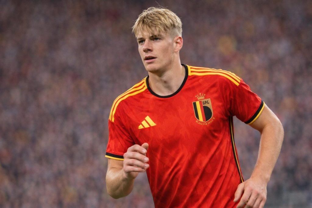 Nathan De Cat als een speler voor de Rode Duivels