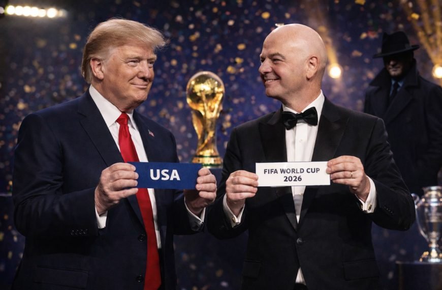 Donald Trump met Gianni Infantino