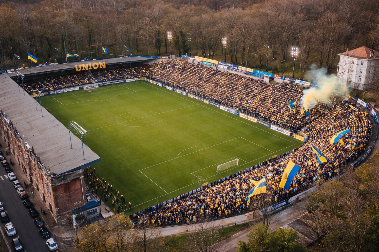 Een kolkend stadion van Union SG