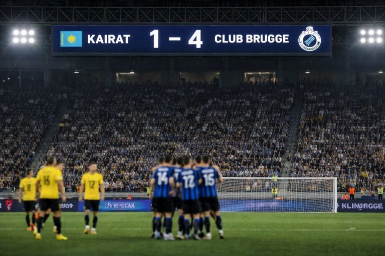 Wedstrijdbeeld van Kairat vs Club Brugge