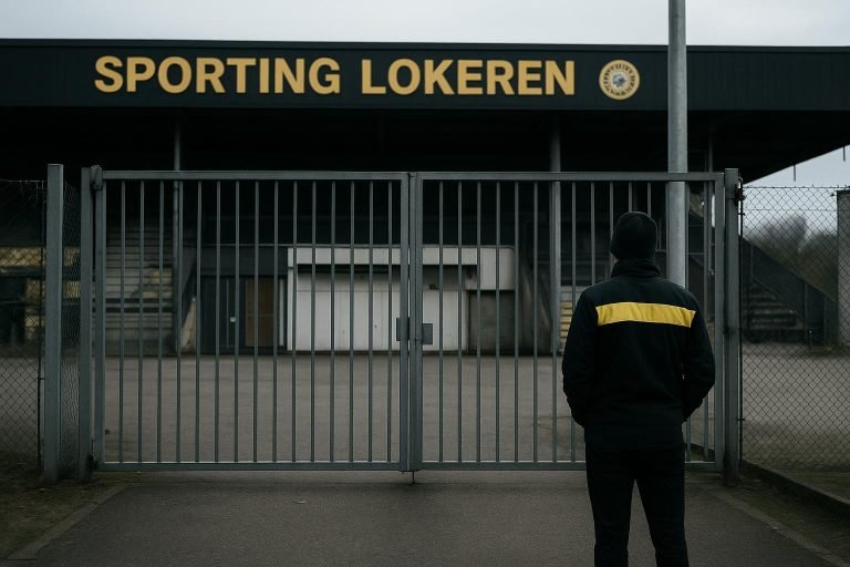 Stadionomgeving van Lokeren op Daknam tijdens de wintermercato