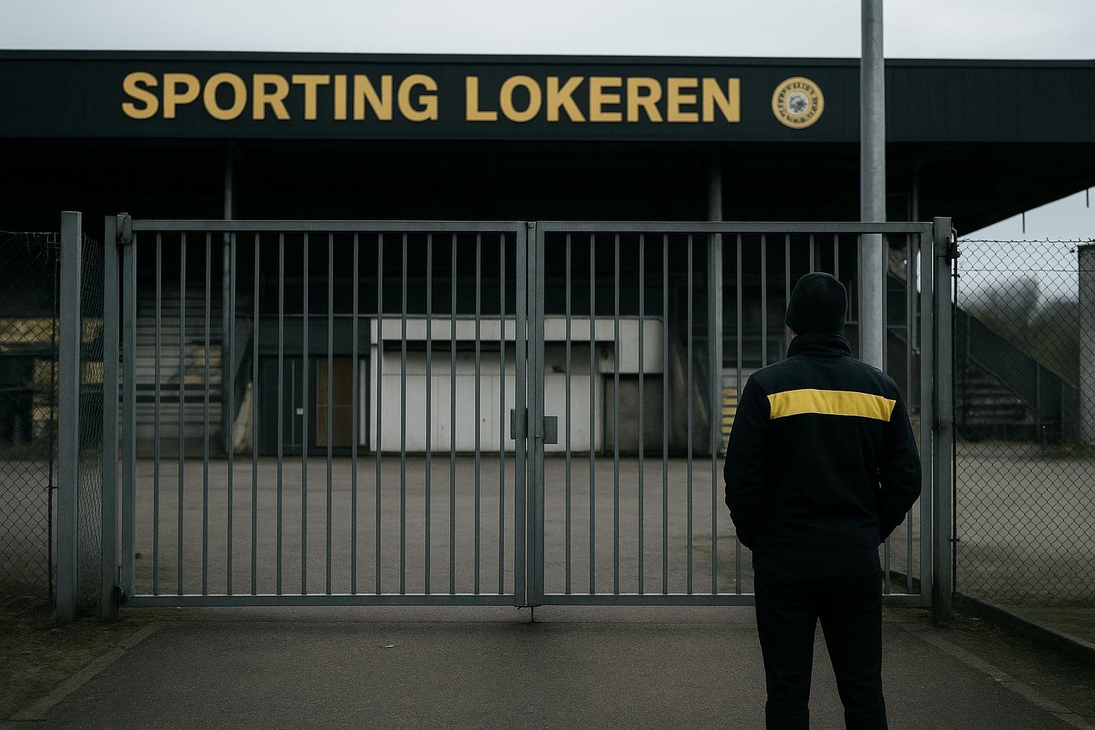 Stadionomgeving van Lokeren op Daknam tijdens de wintermercato
