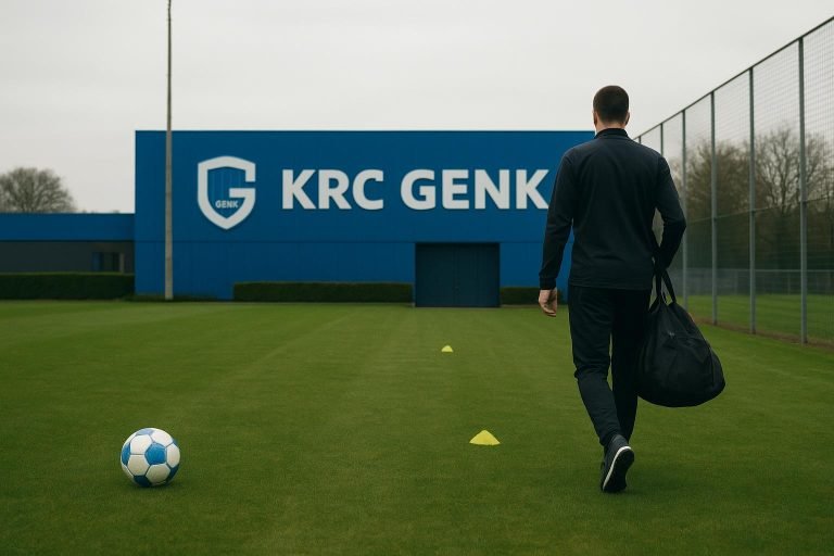 Sfeerbeeld bij KRC Genk tijdens de wintermercato, zonder herkenbare gezichten