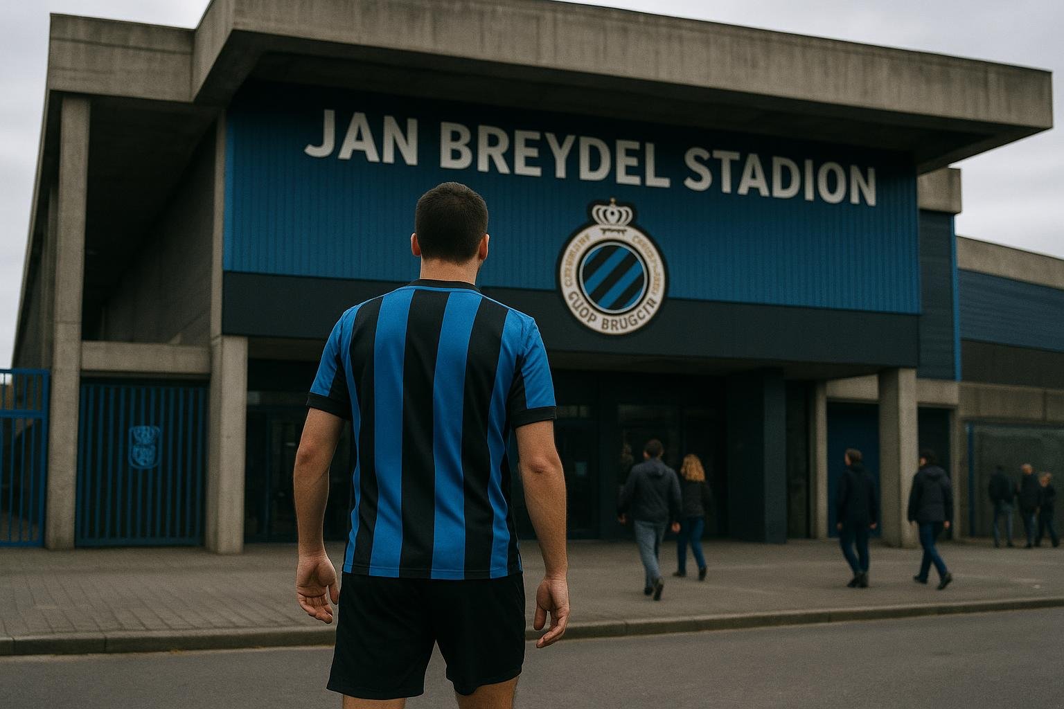 Sfeerbeeld aan het Jan Breydelstadion bij Club Brugge tijdens de wintermercato