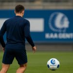 Een speler in trainingsoutfit op het veld, als illustratie bij de mogelijke komst van Moctar Diop naar KAA Gent