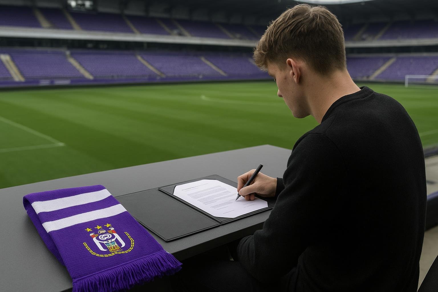 Ilyes Bennane tekent zijn eerste profcontract bij RSC Anderlecht