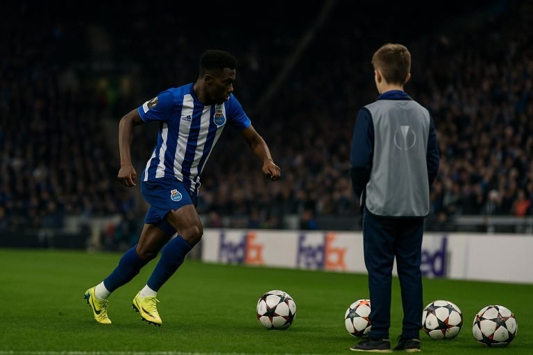 Trainer van FC Porto langs de zijlijn tijdens een Europa League-wedstrijd