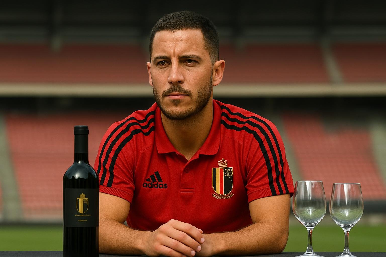 Eden Hazard die gelinkt wordt aan het wijnproject Vin des Champions