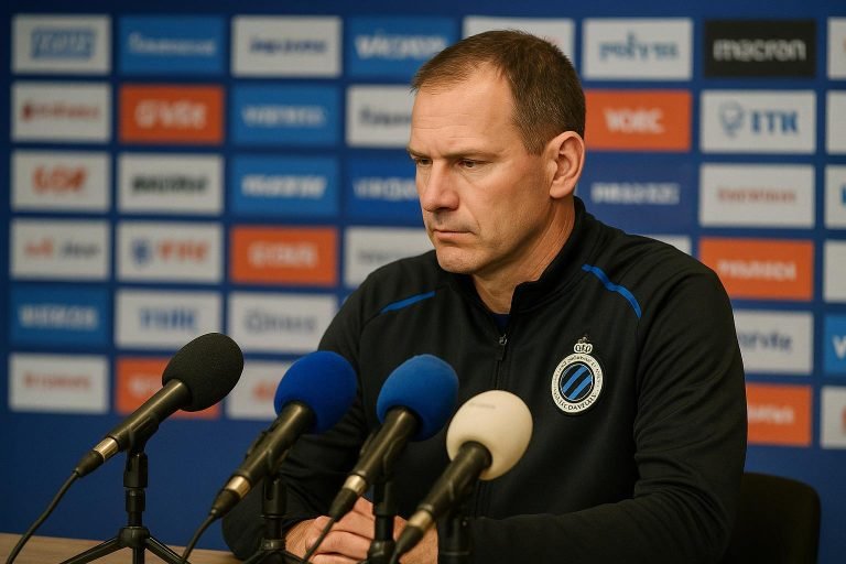 Ivan Leko tijdens een persmoment in Club Brugge-context