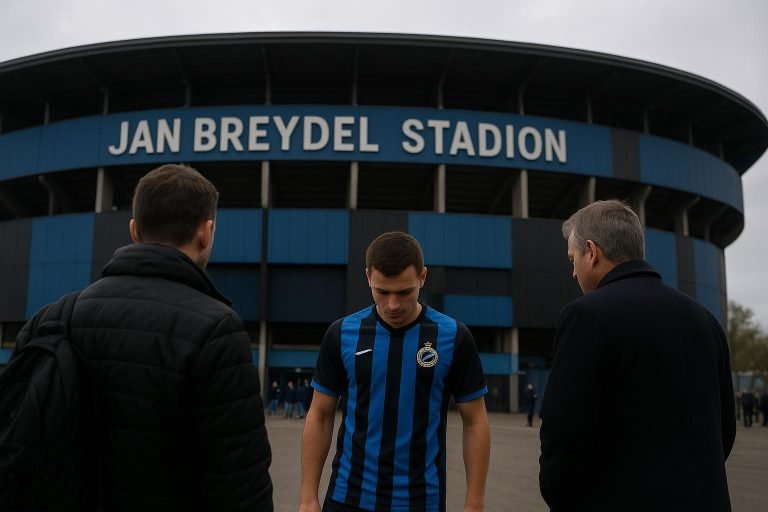 Sfeerbeeld aan het Jan Breydelstadion bij Club Brugge tijdens de wintermercato