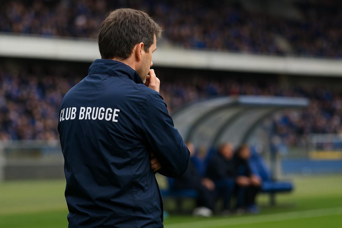 Ivan Leko langs de zijlijn bij Club Brugge tijdens een wedstrijdmoment