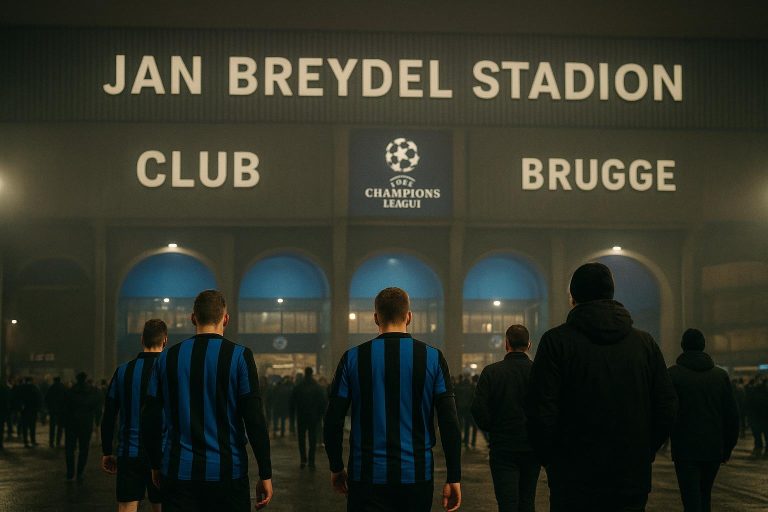 Sfeerbeeld rond het Jan Breydelstadion in aanloop naar Club Brugge tegen Marseille