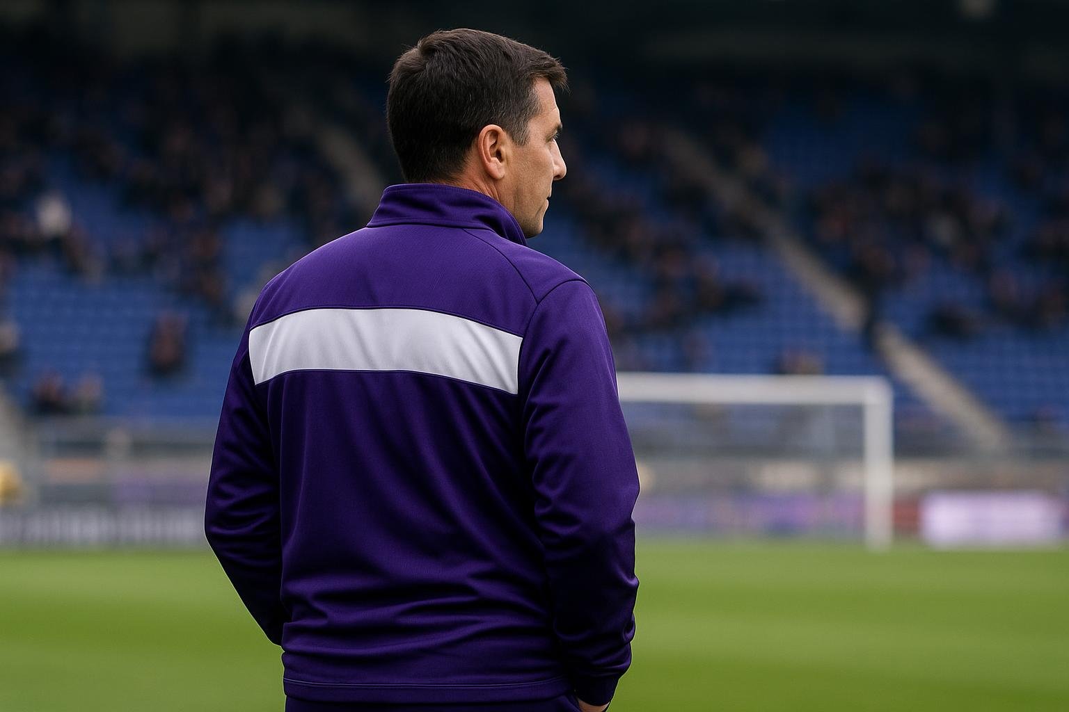 Besnik Hasi langs de zijlijn bij RSC Anderlecht