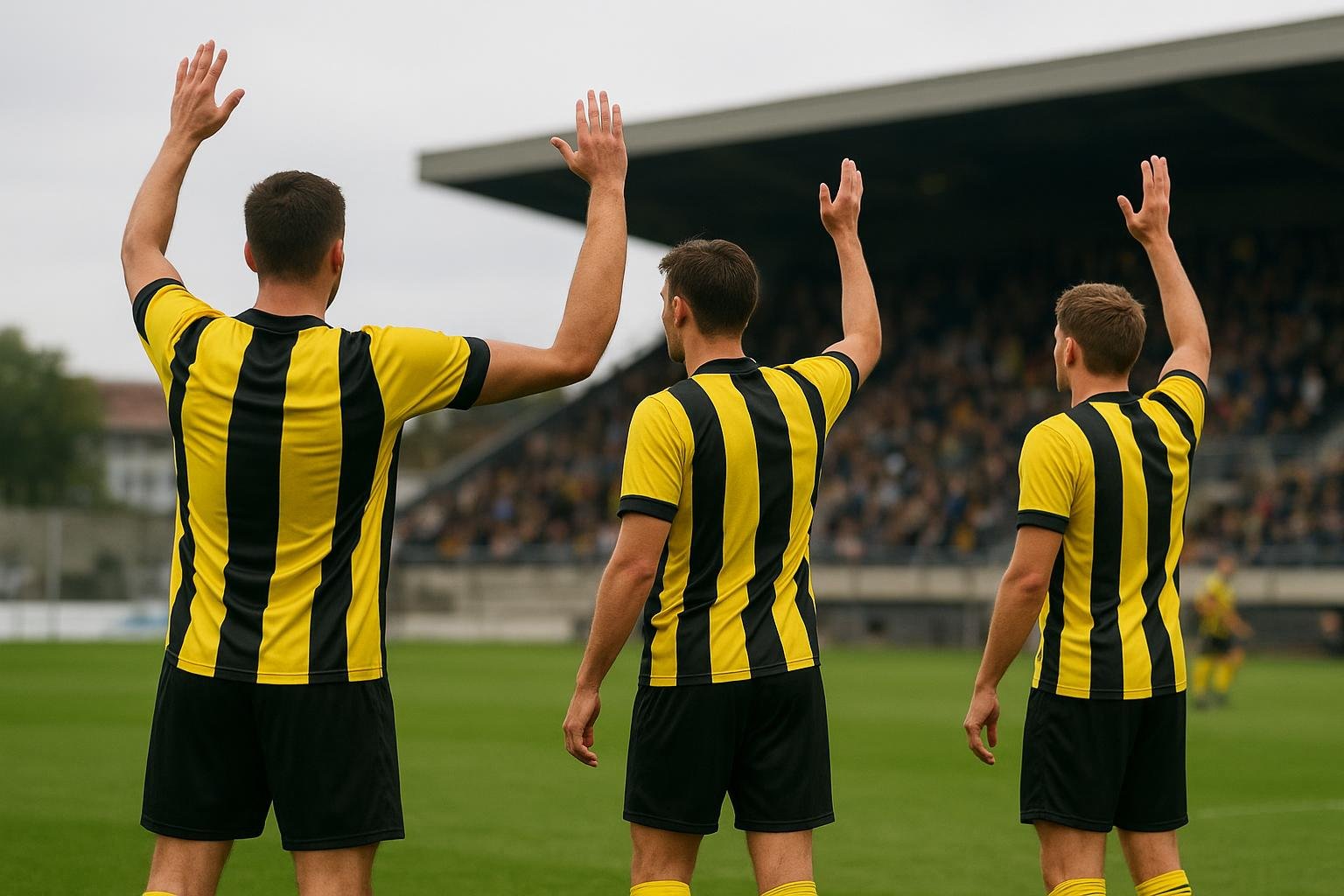 Spelers van Lierse SK vieren samen tijdens een wedstrijd in de Challenger Pro League