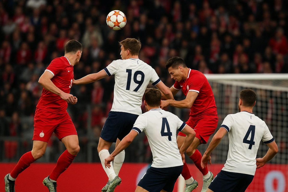 Spelmoment uit Bayern München tegen FC Augsburg in het stadion in München