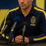 Philippe Bormans van Union SG tijdens een persmoment