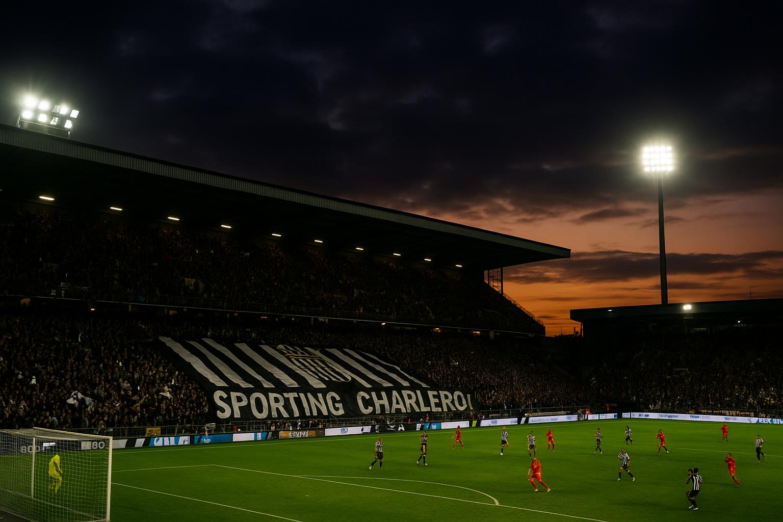 Algemeen wedstrijdbeeld van Charleroi in de Jupiler Pro League