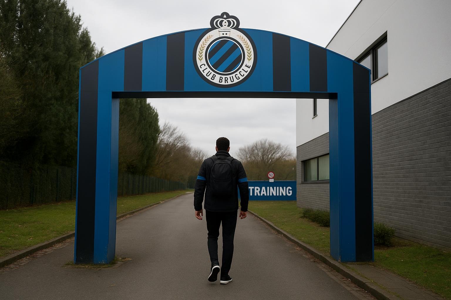 Belfius Basecamp van Club Brugge in winterse sfeer tijdens de transferperiode