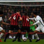 Spelmoment tijdens Bournemouth tegen Liverpool in de Premier League.