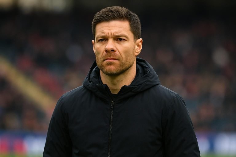 Xabi Alonso langs de zijlijn als trainer van Real Madrid