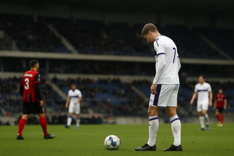 Wedstrijdsfeer in het stadion bij Anderlecht tijdens het duel met FC Dender
