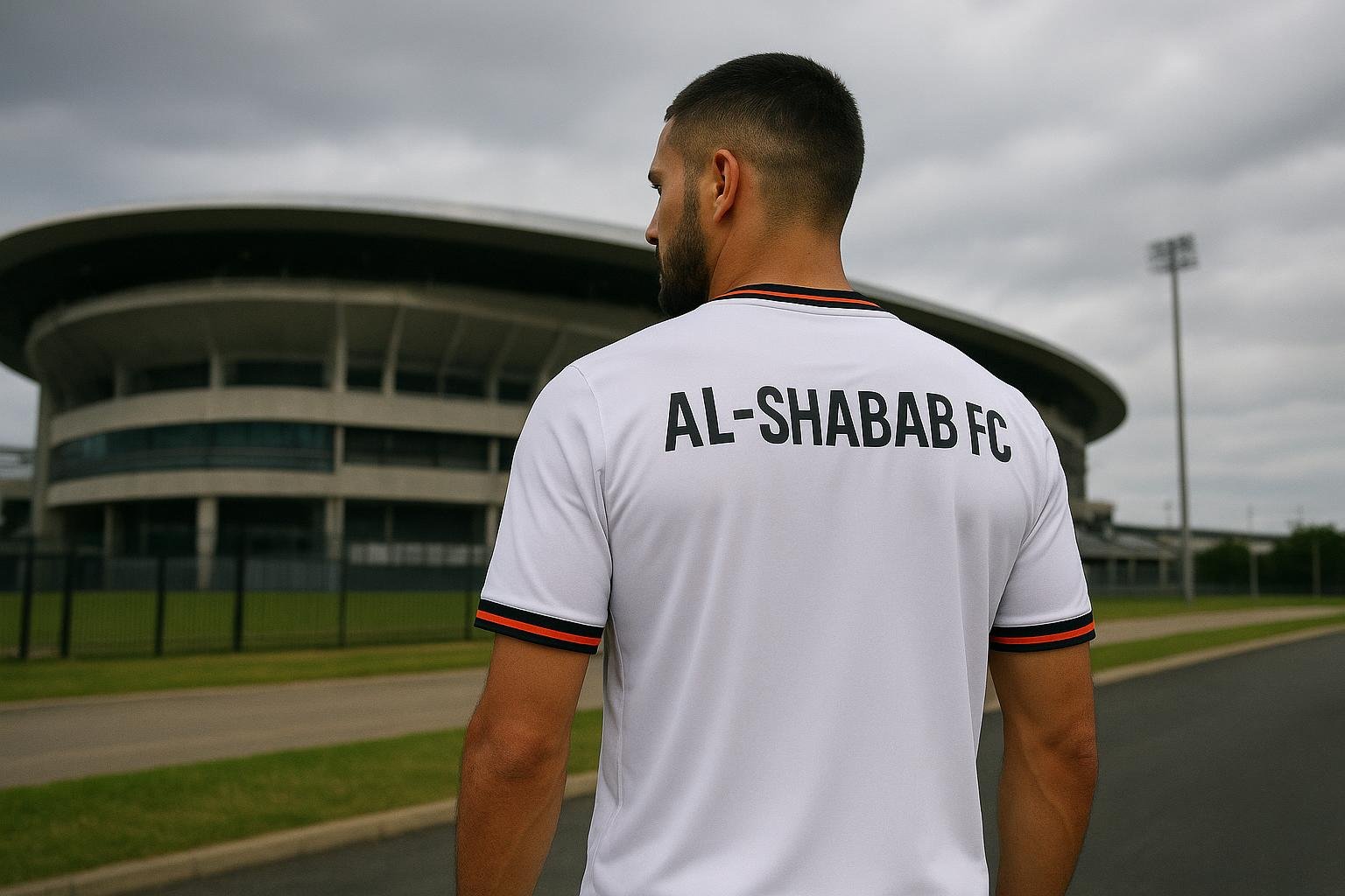 Yannick Carrasco in Al-Shabab-tenue tijdens een trainingsmoment in Saudi-Arabië
