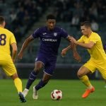 Anderlecht in actie tijdens een oefenwedstrijd met nadruk op de aanval