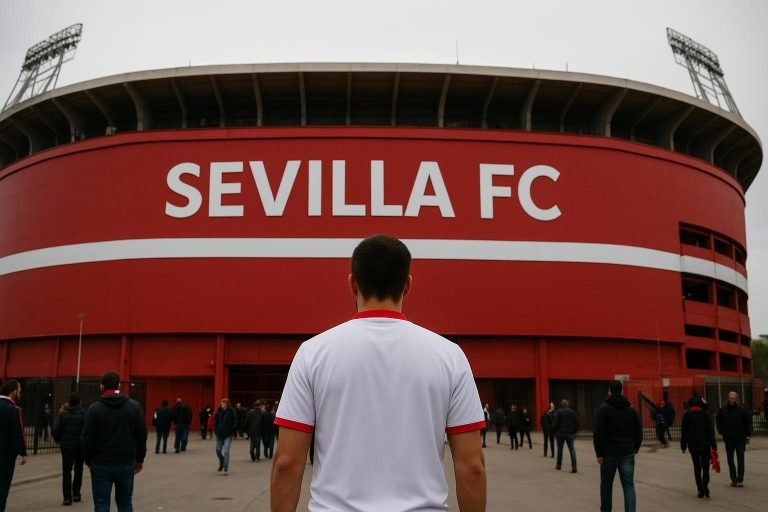 Sfeerbeeld rond het stadion van Sevilla in Spanje