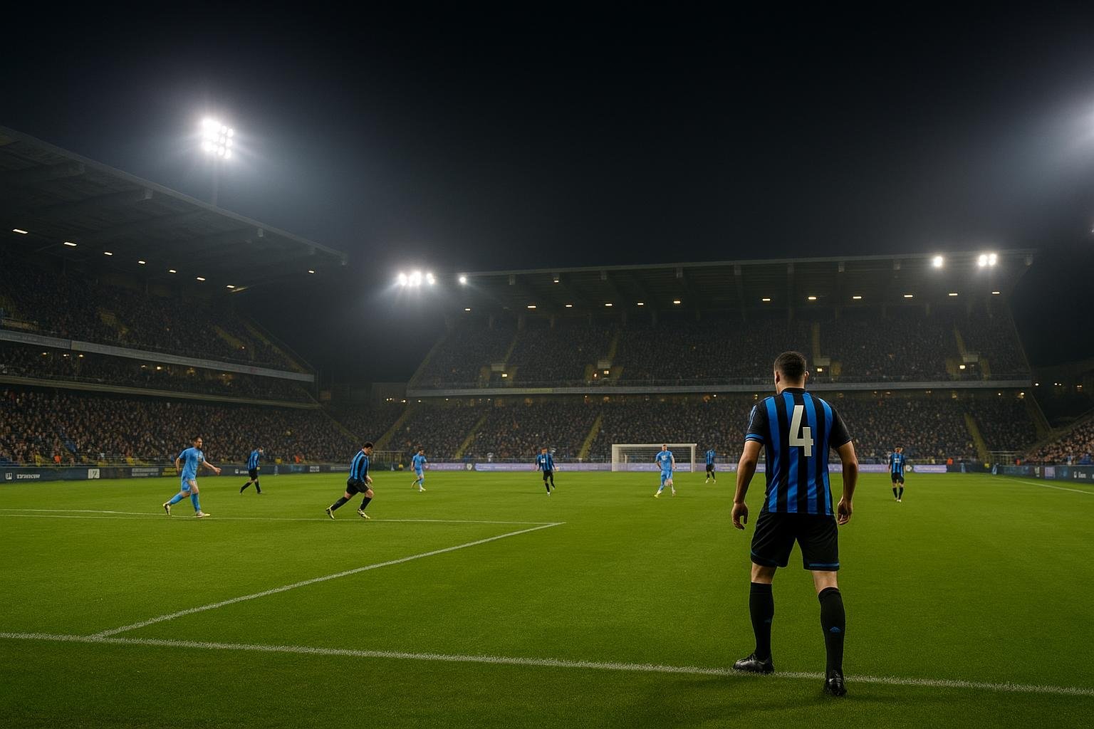 Sfeerbeeld in het Jan Breydelstadion rond een Europese match van Club Brugge
