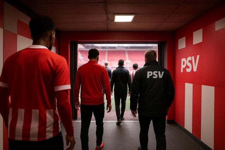 Sfeerbeeld rond PSV in het Philips Stadion tijdens de winterse transferperiode