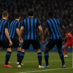 Spelers van Club Brugge in een verdedigend duel tijdens een wedstrijd in het Jan Breydelstadion.