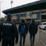Politie-aanwezigheid aan het Jan Breydelstadion voor Club Brugge tegen Marseille