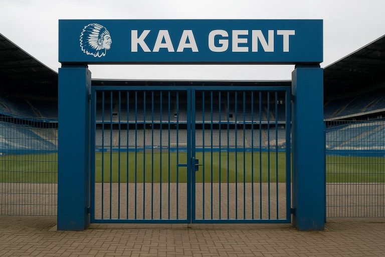 Sfeerbeeld aan de Planet Group arena van KAA Gent tijdens de wintermercato