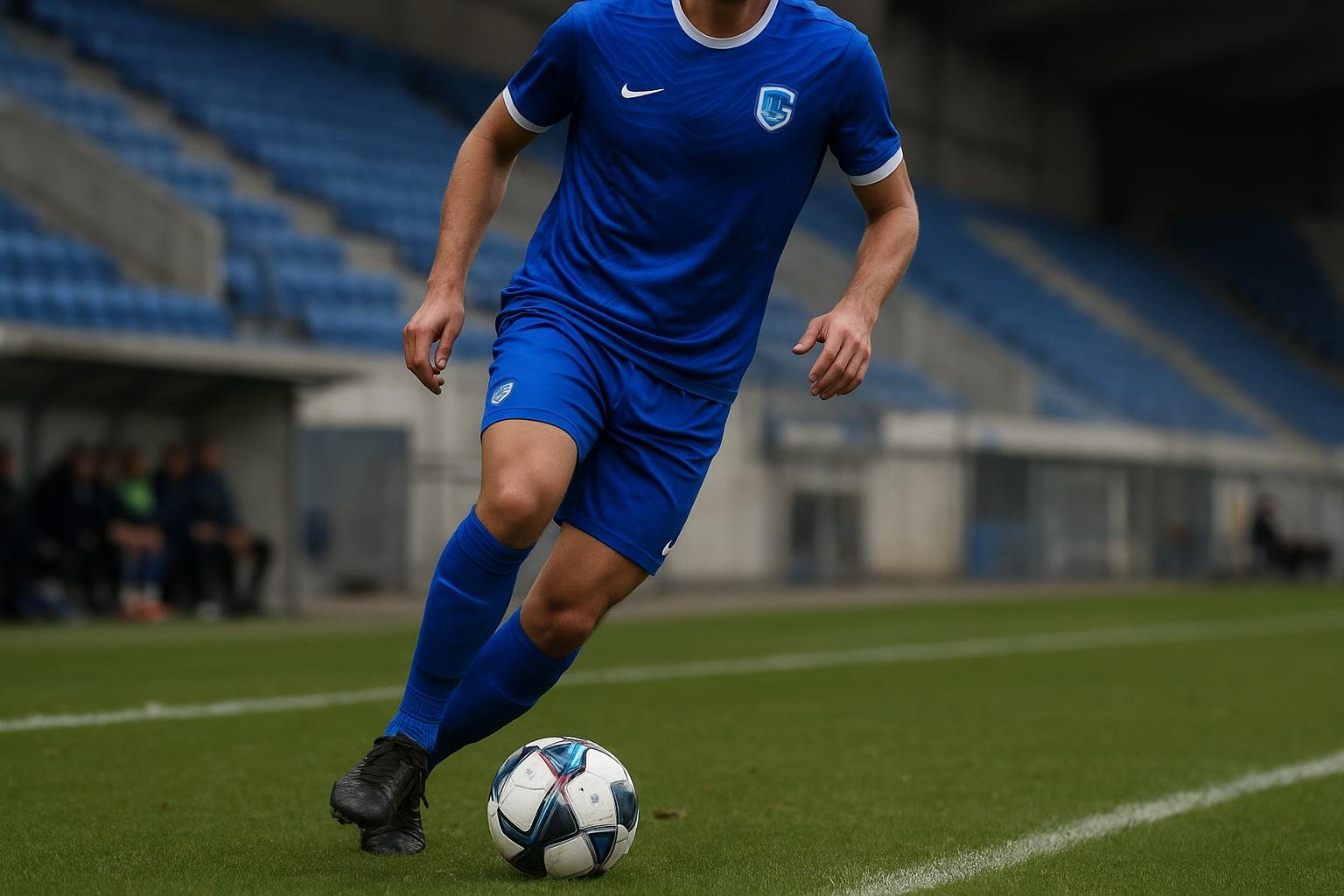 Yaimar Medina van KRC Genk in duel tijdens een wedstrijd