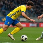 Bryan Reynolds van KVC Westerlo in actie tijdens een wedstrijd, gezien vanopzij zonder herkenbare gezichten.