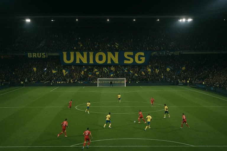 Union SG in actie tijdens een competitiewedstrijd