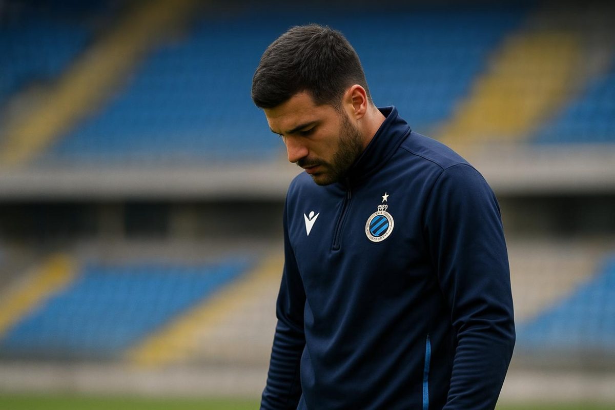 Aleksandar Stankovic van Club Brugge tijdens een training in aanloop naar een wedstrijd