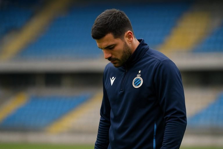 Aleksandar Stankovic van Club Brugge tijdens een training in aanloop naar een wedstrijd