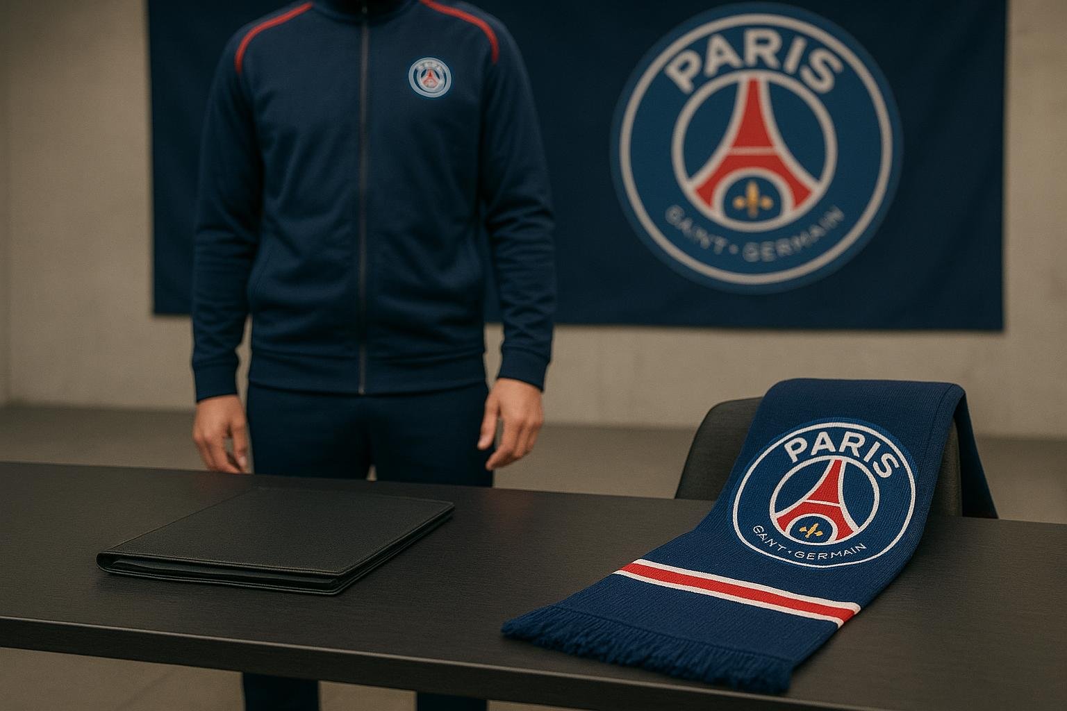 Een neutraal beeld rond de transfer van Dro Fernandez naar Paris Saint-Germain, zonder herkenbare gezichten.