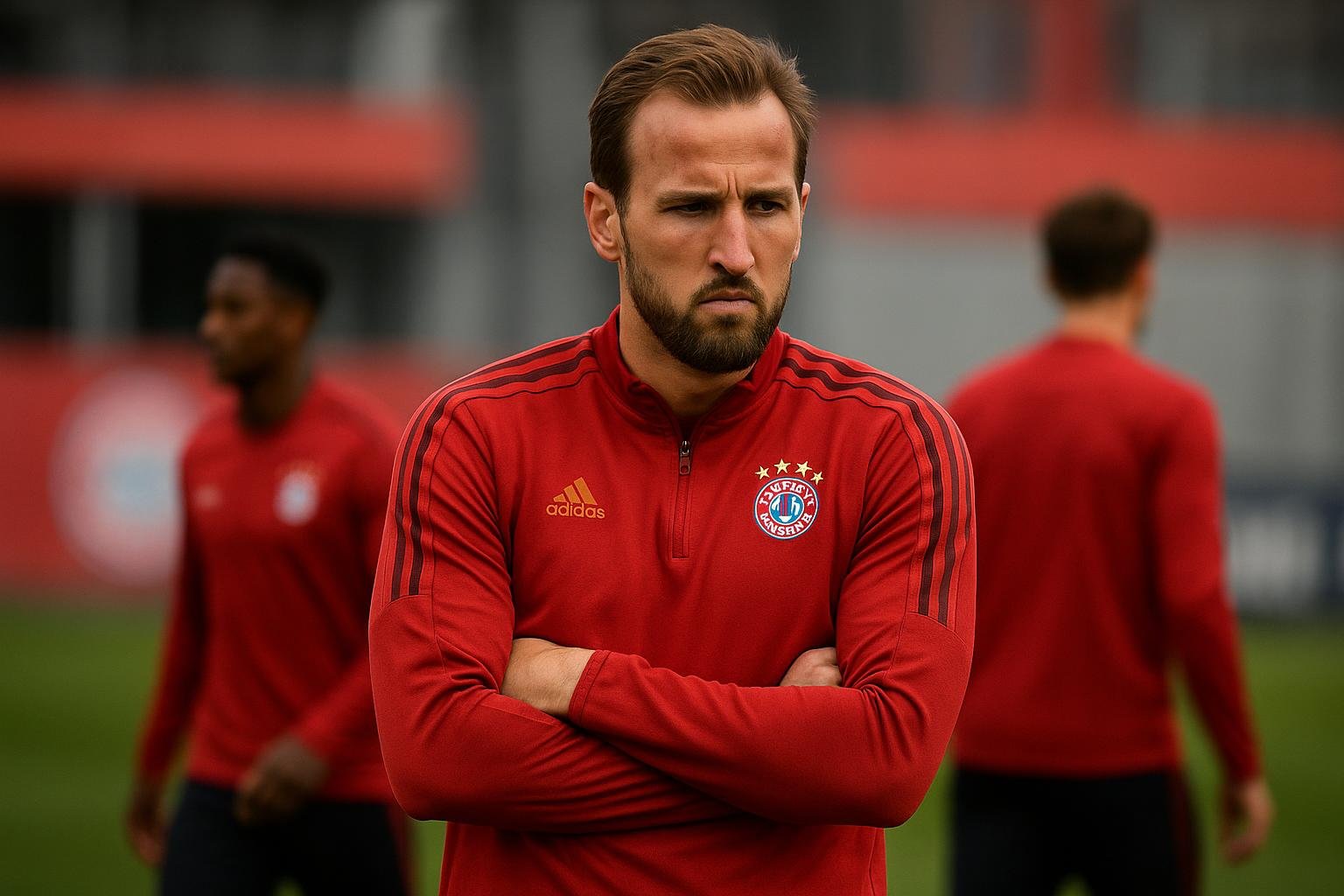 Bayern München in trainingscontext terwijl de contractgesprekken met Harry Kane lopen