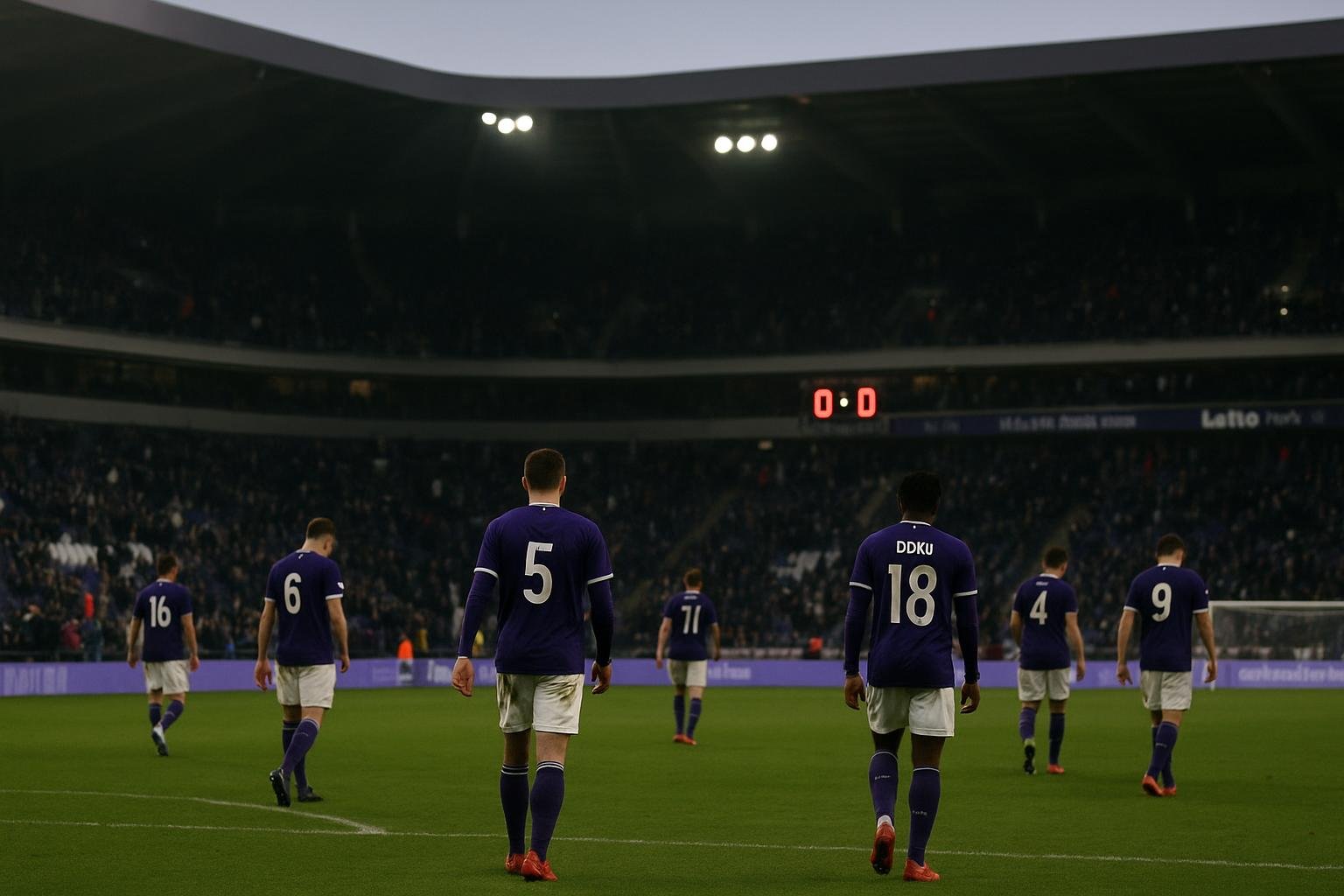 Sfeerbeeld in het Lotto Park tijdens Anderlecht tegen Dender
