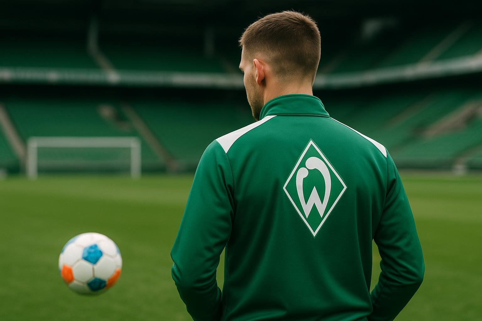 Olivier Deman in trainingscontext bij Werder Bremen