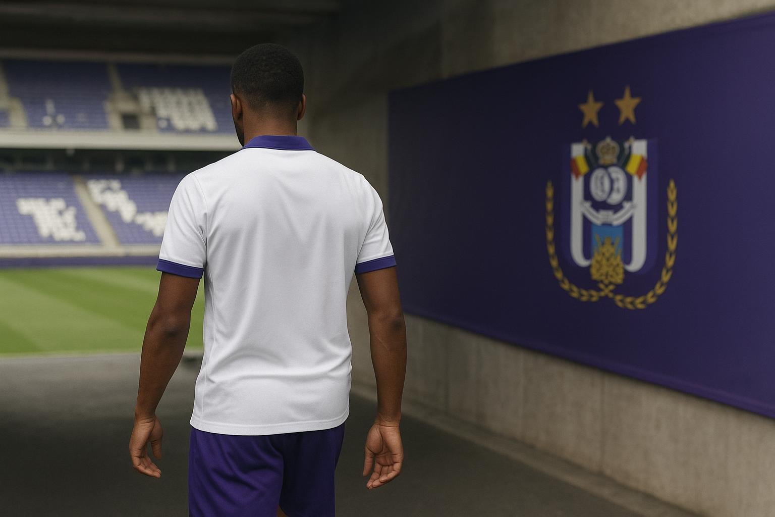 Olivier Renard van RSC Anderlecht in een perscontext rond wintermercato
