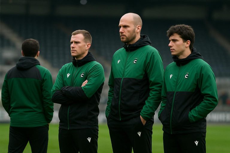 Spelers van Cercle Brugge vieren een doelpunt tijdens een wedstrijd in de Jupiler Pro League
